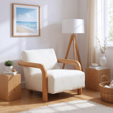 Subliem Cotton White Accent Chair by Zuomod at Eve Furniture