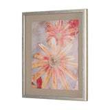 Subtle Florals II by Mercana Studio a Hand Embelished Textured Framed Art Print Matted under Glass by Mercana at Eve Furniture