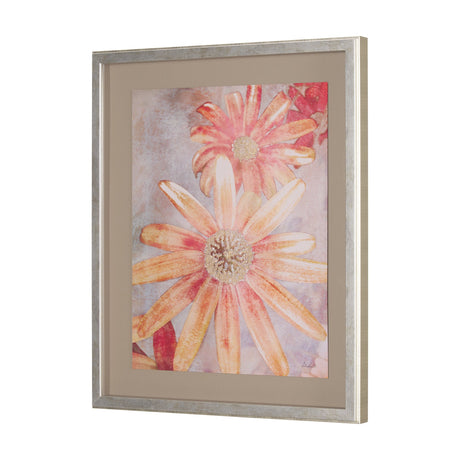 Subtle Florals II by Mercana Studio a Hand Embelished Textured Framed Art Print Matted under Glass by Mercana at Eve Furniture