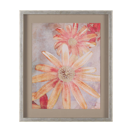 Subtle Florals II by Mercana Studio a Hand Embelished Textured Framed Art Print Matted under Glass by Mercana at Eve Furniture
