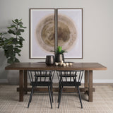 Suke Medium Brown Rectangular Oak Dining Table by Mercana at Eve Furniture