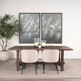 Suke Medium Brown Rectangular Oak Dining Table by Mercana at Eve Furniture