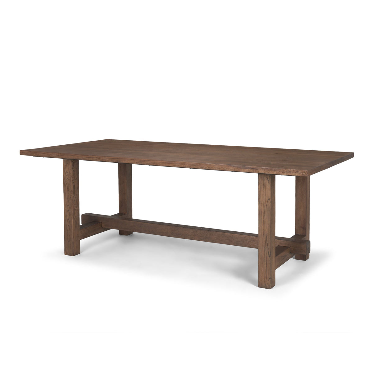 Suke Medium Brown Rectangular Oak Dining Table by Mercana at Eve Furniture