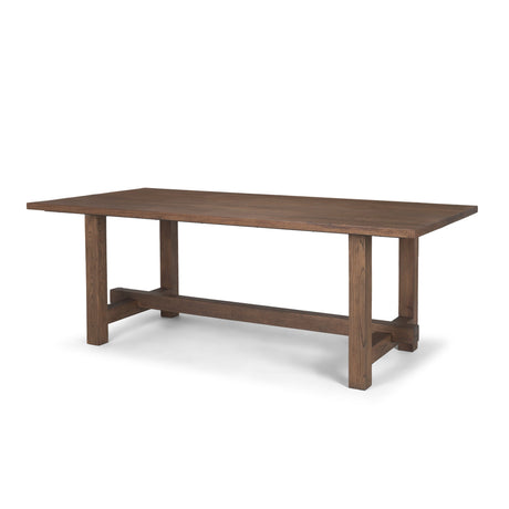 Suke Medium Brown Rectangular Oak Dining Table by Mercana at Eve Furniture