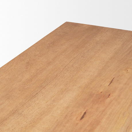 Suke Rectangular Natural Wood Trestle Dining Table by Mercana at Eve Furniture
