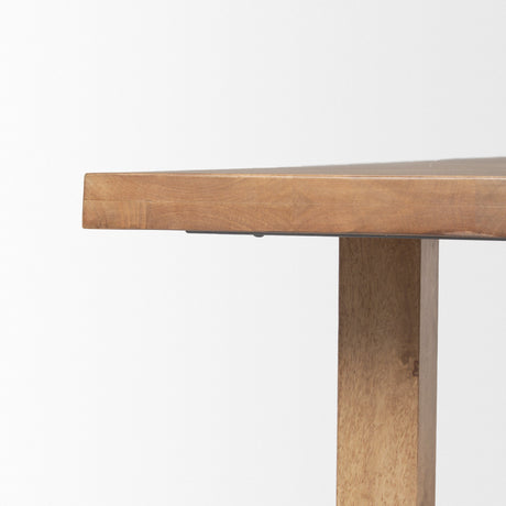 Suke Rectangular Natural Wood Trestle Dining Table by Mercana at Eve Furniture