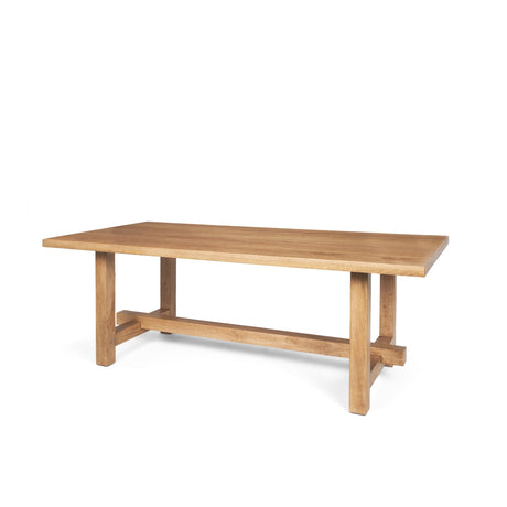 Suke Rectangular Natural Wood Trestle Dining Table by Mercana at Eve Furniture