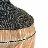 Sula Natural and Black Upcycled Abaca Pendant Lamp by TOV Furniture at Eve Furniture