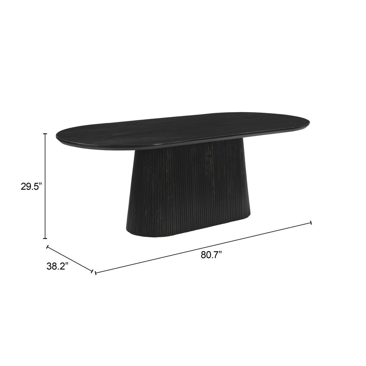 Sulco Black Dining Table by Zuomod at Eve Furniture