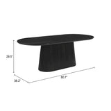 Sulco Black Dining Table by Zuomod at Eve Furniture