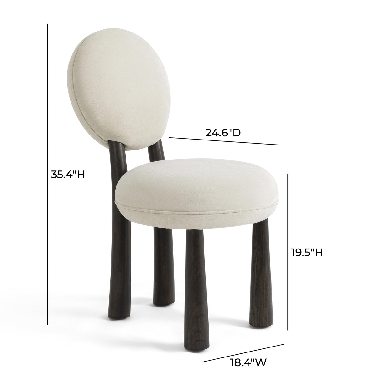 Sulley Cream Performance Chenille Dining Chair by TOV Furniture at Eve Furniture