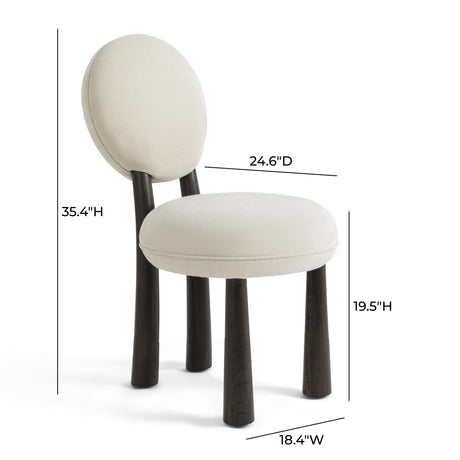 Sulley Cream Performance Chenille Dining Chair by TOV Furniture at Eve Furniture