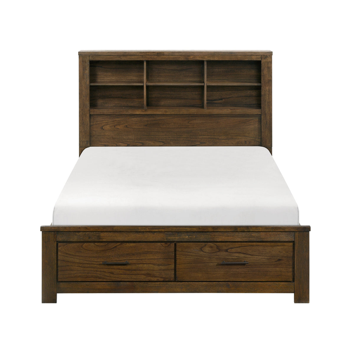 Sullivan Brown King Platform Bed with 2 Nightstands by Homelegance at Eve Furniture