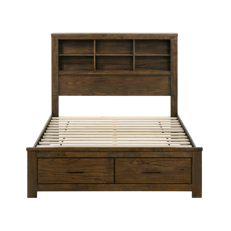 Sullivan Brown Youth Platform Wall Bedroom Set by Homelegance at Eve Furniture