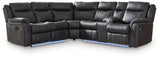 Sultan Meadow Carbon 2-Piece Manual Reclining Sectional by Ashley at Eve Furniture