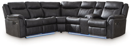 Sultan Meadow Carbon 2-Piece Manual Reclining Sectional by Ashley at Eve Furniture