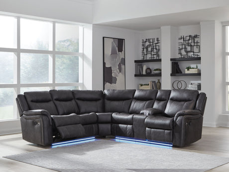 Sultan Meadow Carbon 2-Piece Manual Reclining Sectional by Ashley at Eve Furniture
