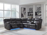 Sultan Meadow Carbon 2-Piece Manual Reclining Sectional by Ashley at Eve Furniture