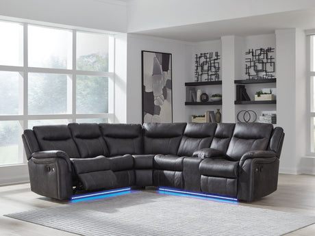 Sultan Meadow Carbon 2-Piece Manual Reclining Sectional by Ashley at Eve Furniture
