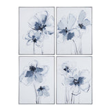 Sultry Florals Blue/White Canvas by Crestview at Eve Furniture