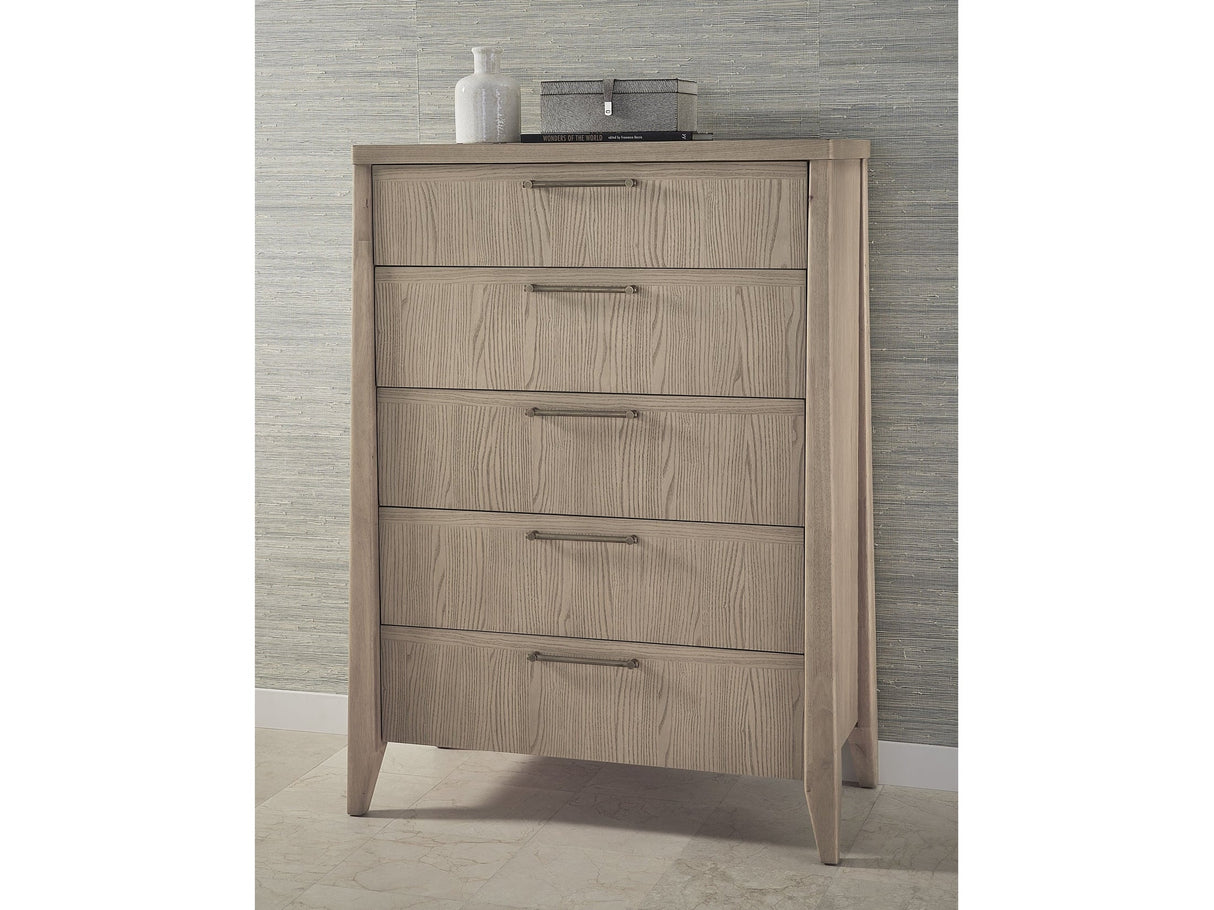 Sumire Five Drawer Ash Wood Chest in Ginger by Modus Furniture at Eve Furniture