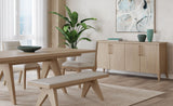 Sumire Four Door Ash Wood Sideboard in Ginger by Modus Furniture at Eve Furniture