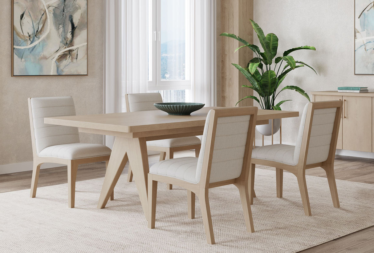 Sumire Ginger and Natural Linen Solid Wood Dining Chair (Set of 2) by Modus Furniture at Eve Furniture