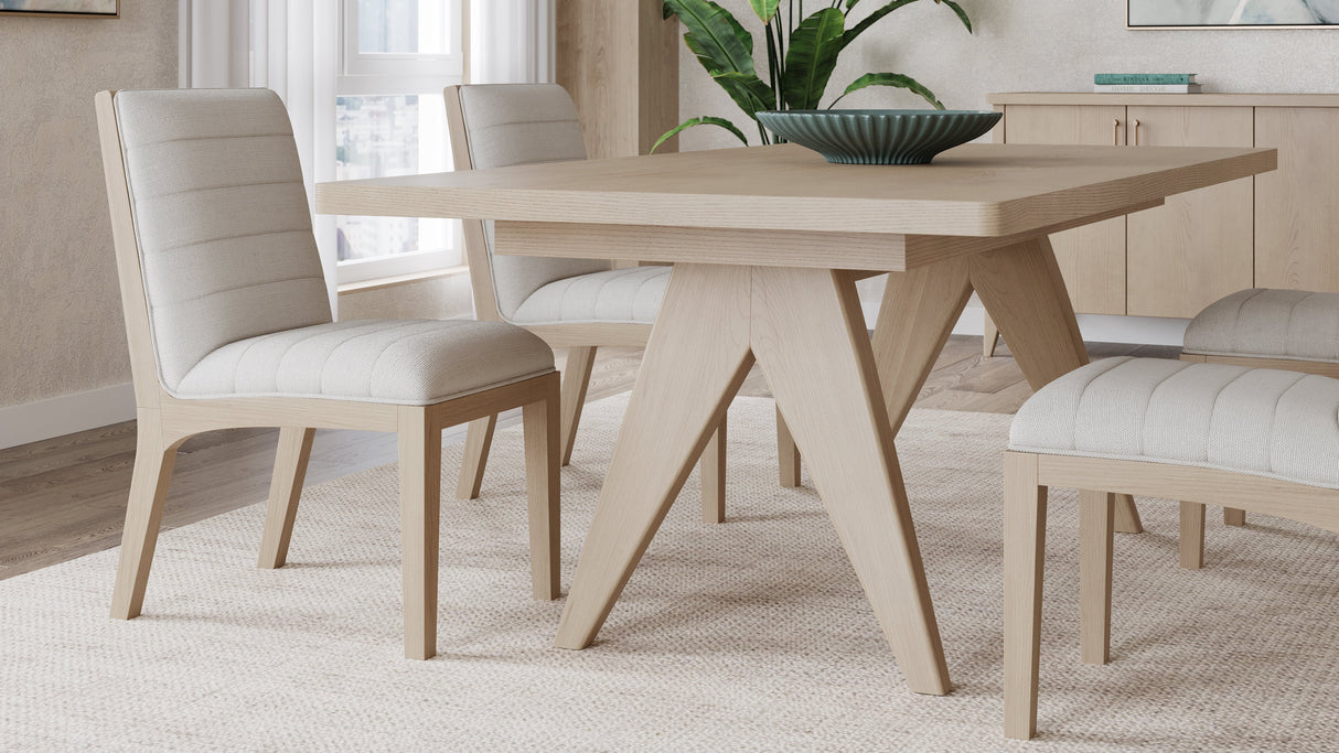 Sumire Ginger and Natural Linen Solid Wood Dining Chair (Set of 2) by Modus Furniture at Eve Furniture