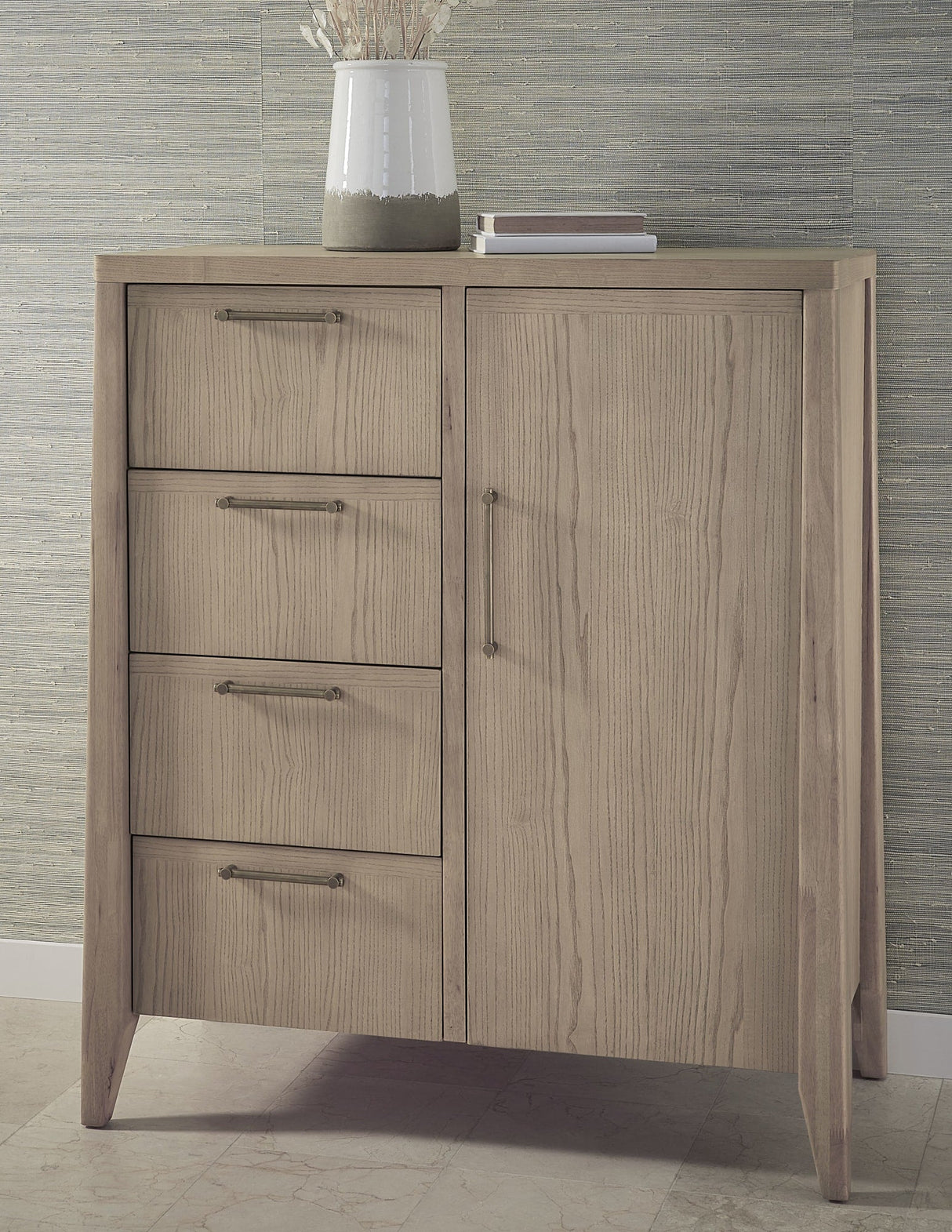 Sumire Ginger Four Drawer One Door Ash Wood Chest by Modus Furniture at Eve Furniture