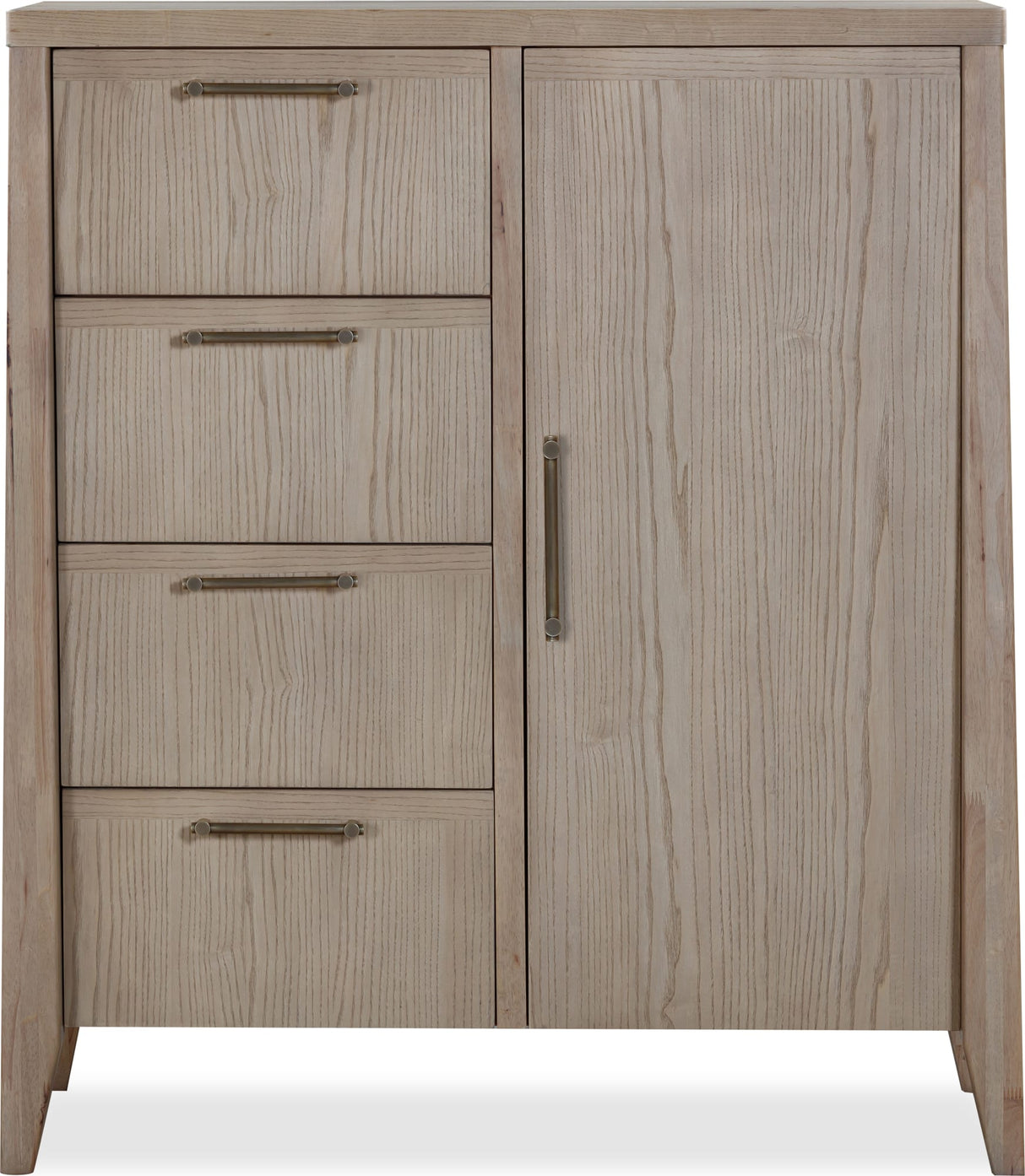 Sumire Ginger Four Drawer One Door Ash Wood Chest by Modus Furniture at Eve Furniture