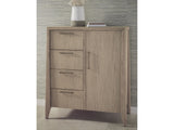 Sumire Ginger Four Drawer One Door Ash Wood Chest by Modus Furniture at Eve Furniture