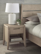 Sumire Ginger One Drawer One Shelf Ash Wood Nightstand by Modus Furniture at Eve Furniture