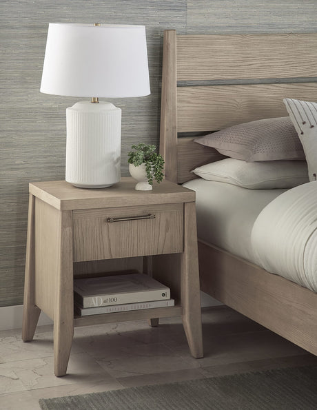Sumire Ginger One Drawer One Shelf Ash Wood Nightstand by Modus Furniture at Eve Furniture