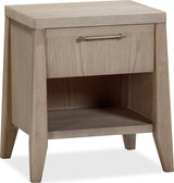 Sumire Ginger One Drawer One Shelf Ash Wood Nightstand by Modus Furniture at Eve Furniture