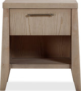 Sumire Ginger One Drawer One Shelf Ash Wood Nightstand by Modus Furniture at Eve Furniture