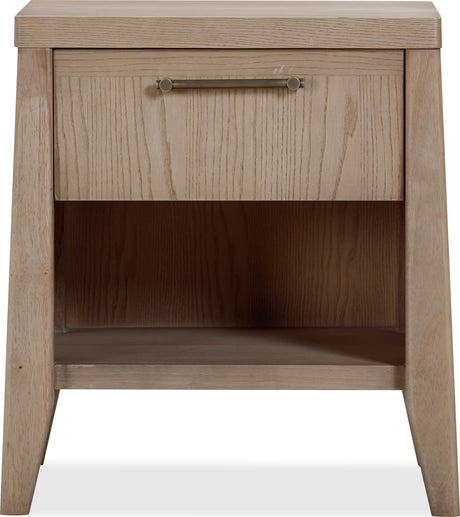 Sumire Ginger One Drawer One Shelf Ash Wood Nightstand by Modus Furniture at Eve Furniture