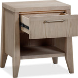 Sumire Ginger One Drawer One Shelf Ash Wood Nightstand by Modus Furniture at Eve Furniture