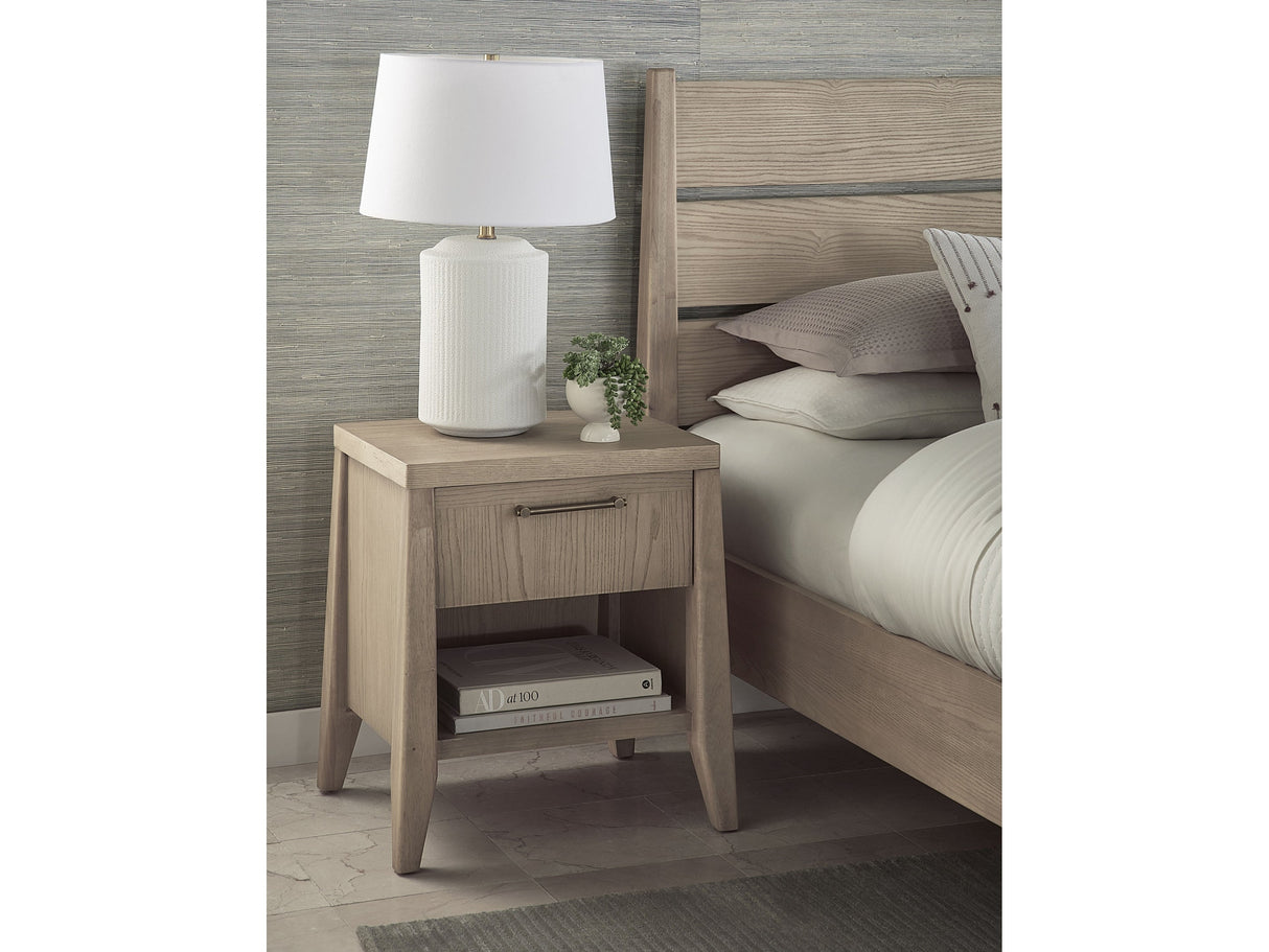 Sumire Ginger One Drawer One Shelf Ash Wood Nightstand by Modus Furniture at Eve Furniture