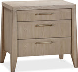 Sumire Ginger Three Drawer Ash Wood Nightstand by Modus Furniture at Eve Furniture