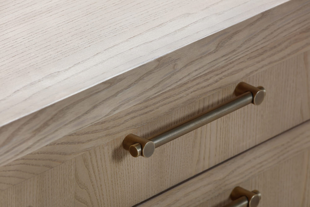 Sumire Ginger Three Drawer Ash Wood Nightstand by Modus Furniture at Eve Furniture