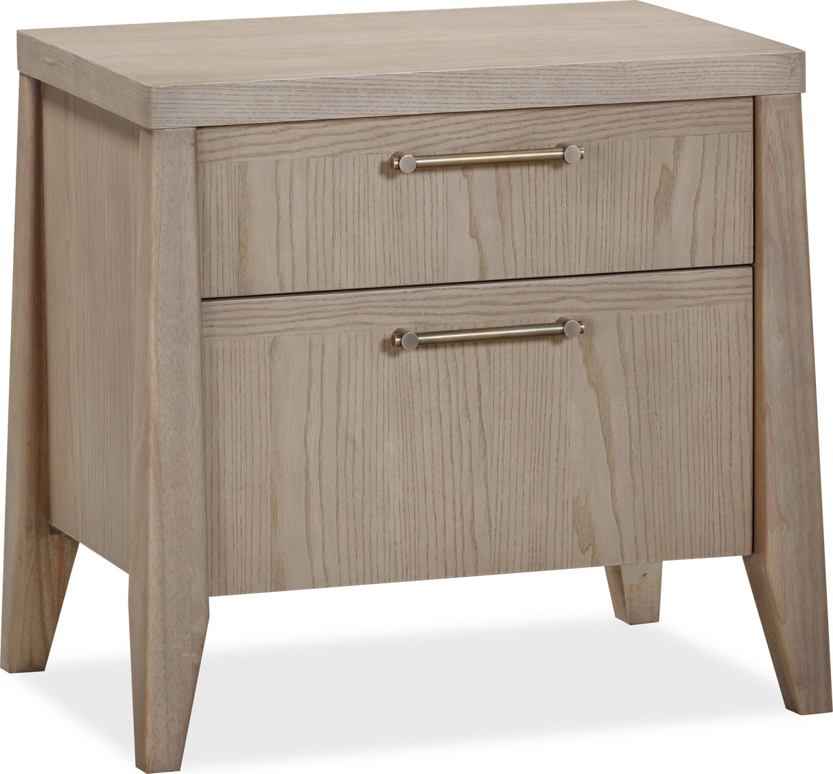 Sumire Ginger Two Drawer Ash Wood Nightstand by Modus Furniture at Eve Furniture