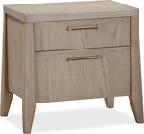 Sumire Ginger Two Drawer Ash Wood Nightstand by Modus Furniture at Eve Furniture