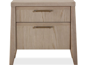 Sumire Ginger Two Drawer Ash Wood Nightstand by Modus Furniture at Eve Furniture