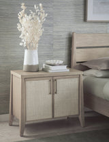 Sumire Ginger/Natural Cane Two Door Ash Wood Bachelor Chest by Modus Furniture at Eve Furniture