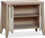 Sumire Ginger/Natural Cane Two Door Ash Wood Bachelor Chest by Modus Furniture at Eve Furniture