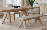 Sumire Upholstered Bench in Ginger and Natural Linen by Modus Furniture at Eve Furniture