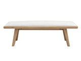 Sumire Upholstered Bench in Ginger and Natural Linen by Modus Furniture at Eve Furniture