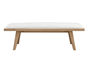 Sumire Upholstered Bench in Ginger and Natural Linen by Modus Furniture at Eve Furniture
