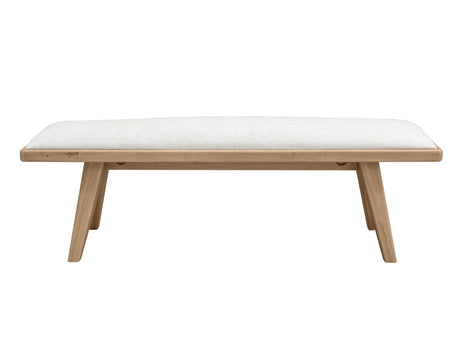 Sumire Upholstered Bench in Ginger and Natural Linen by Modus Furniture at Eve Furniture