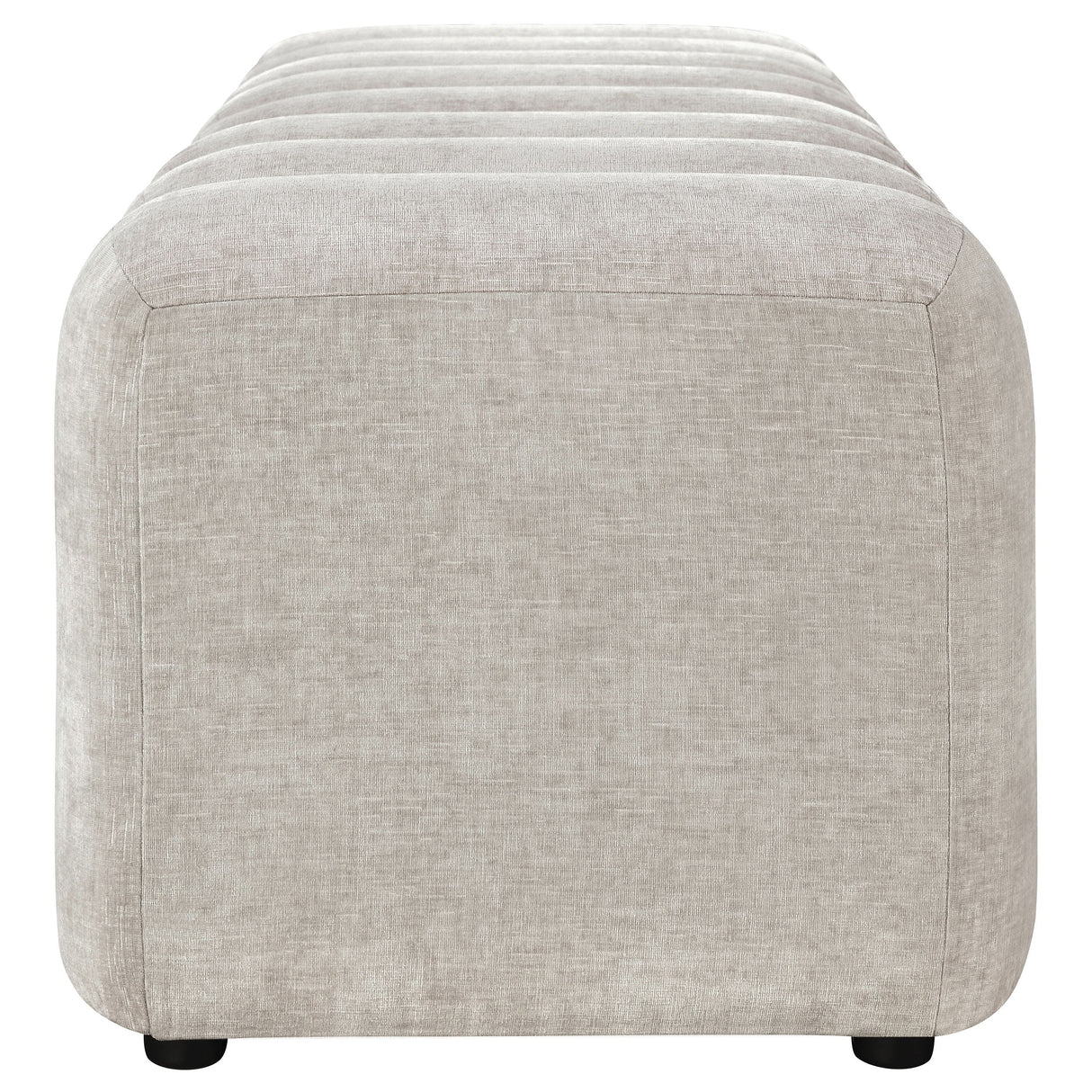 Summer Beige Chenille Upholstered Channel Accent Bench by Coaster at Eve Furniture